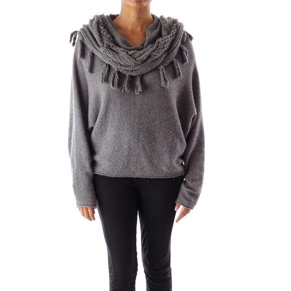 BCBGMaxAzria Sweaters - BCBG Cowl Neck Scarf Sweater